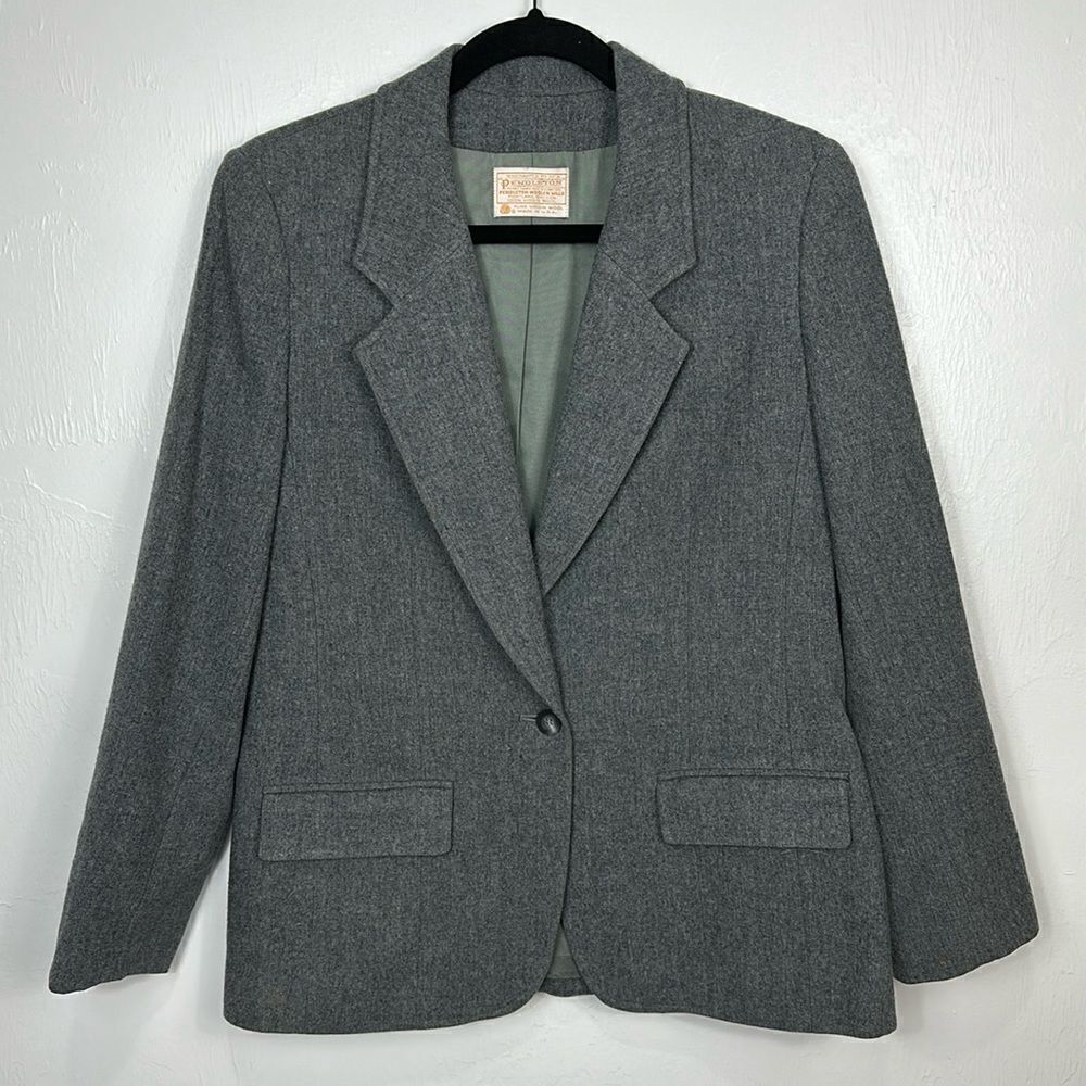 Pendleton Virgin Wool Gray Single Breasted One Bu… - image 2